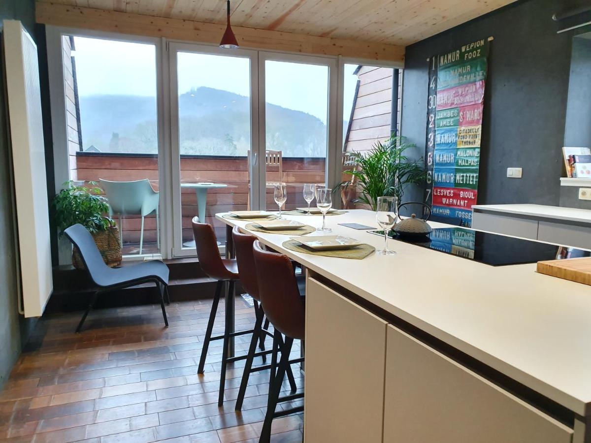 Vue Sur Meuse Apartment Profondeville Bagian luar foto